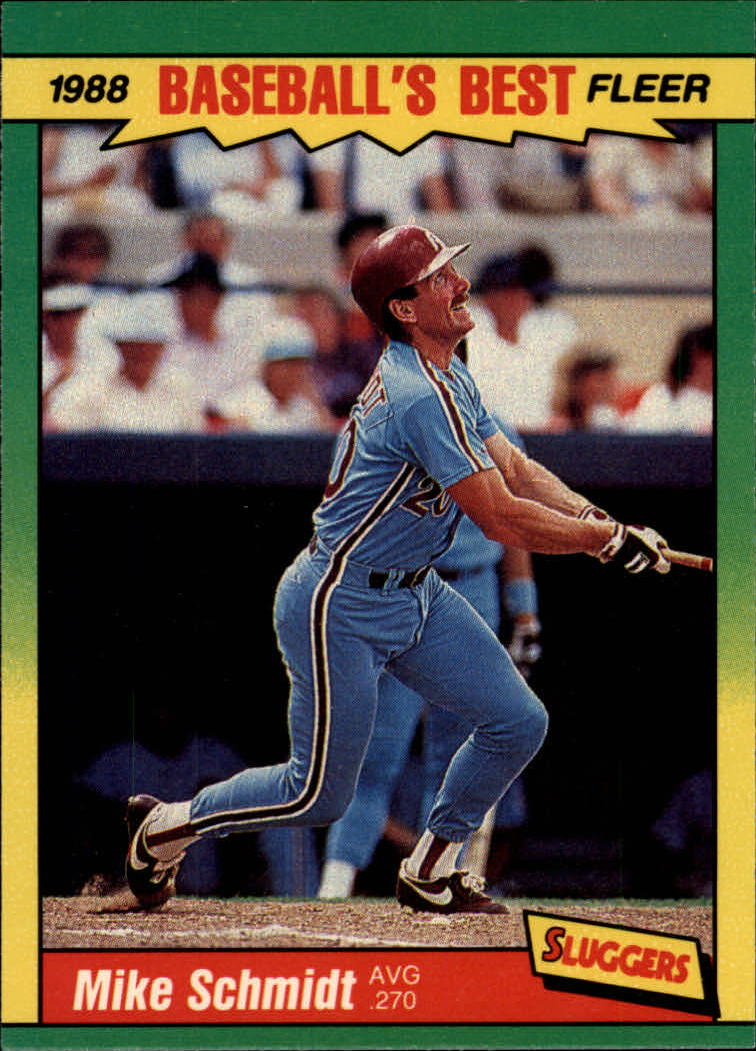 1988 Fleer Sluggers/Pitchers Baseball Cards    036      Mike Schmidt